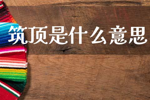 筑顶是什么意思_https://m.apzhendong.com_财务分析_第1张
