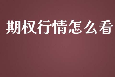 期权行情怎么看_https://m.apzhendong.com_财经资讯_第1张