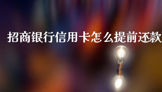 招商银行信用卡怎么提前还款_https://m.apzhendong.com_财务分析_第1张