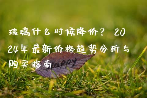 玻璃什么时候降价？ 2024年最新价格趋势分析与购买指南_https://m.apzhendong.com_期货行情_第1张