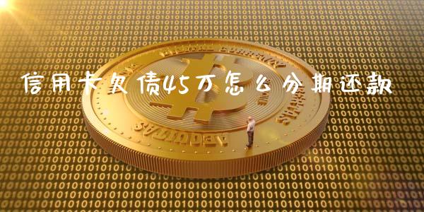 信用卡欠债45万怎么分期还款_https://m.apzhendong.com_期货行情_第1张