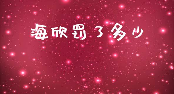 海欣罚了多少_https://m.apzhendong.com_全球经济_第1张