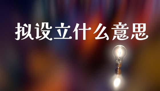 拟设立什么意思_https://m.apzhendong.com_全球经济_第1张