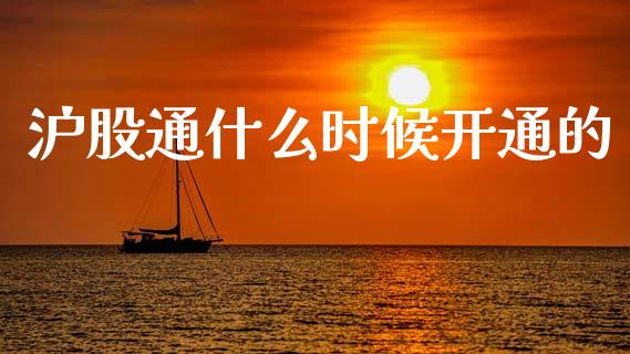 沪股通什么时候开通的_https://m.apzhendong.com_全球经济_第1张