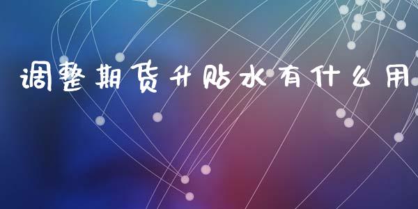 调整期货升贴水有什么用_https://m.apzhendong.com_财务分析_第1张