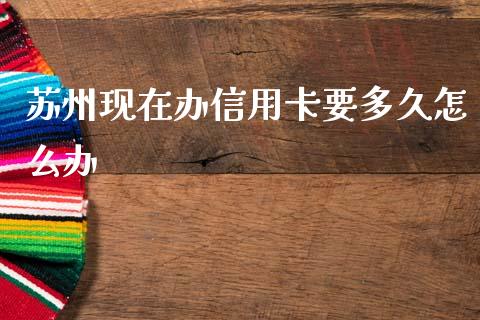 苏州现在办信用卡要多久怎么办_https://m.apzhendong.com_财经资讯_第1张