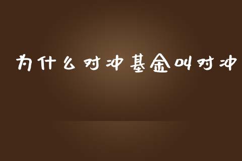 为什么对冲基金叫对冲_https://m.apzhendong.com_期货行情_第1张