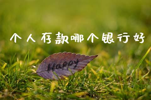 个人存款哪个银行好_https://m.apzhendong.com_全球经济_第1张