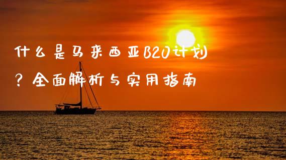 什么是马来西亚B20计划?全面解析与实用指南_财务分析_第1张_财经资讯_财务分析_全球经济_期货行情 什么是马来西亚B20计划?全面解析与实用指南_https://m.apzhendong.com_财务分析_第1张