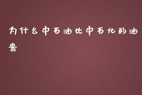 为什么中石油比中石化的油贵_https://m.apzhendong.com_财经资讯_第1张