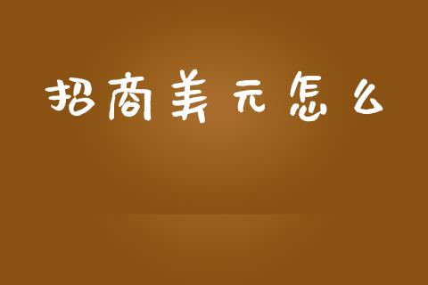 招商美元怎么_https://m.apzhendong.com_期货行情_第1张