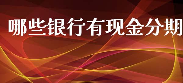 哪些银行有现金分期_https://m.apzhendong.com_财经资讯_第1张