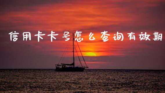 信用卡卡号怎么查询有效期_https://m.apzhendong.com_期货行情_第1张