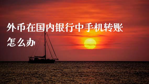 外币在国内银行中手机转账怎么办_https://m.apzhendong.com_财经资讯_第1张