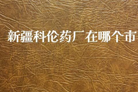 新疆科伦药厂在哪个市_https://m.apzhendong.com_财务分析_第1张