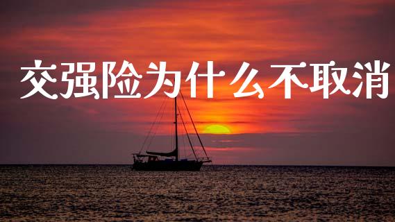 交强险为什么不取消_https://m.apzhendong.com_财务分析_第1张