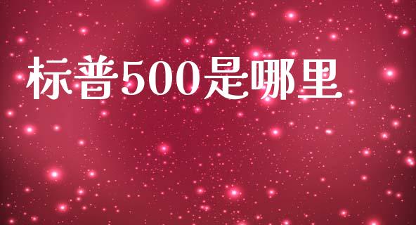 标普500是哪里_https://m.apzhendong.com_期货行情_第1张