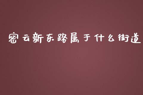 密云新东路属于什么街道_https://m.apzhendong.com_期货行情_第1张