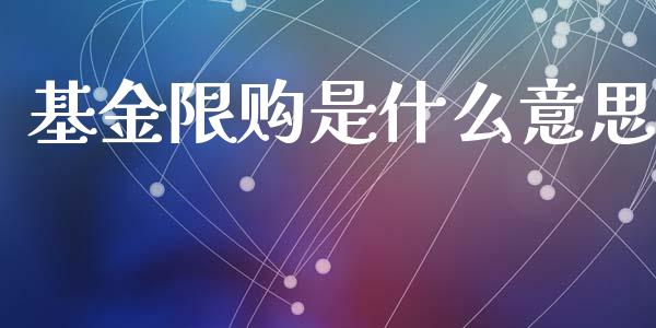 基金限购是什么意思_https://m.apzhendong.com_全球经济_第1张