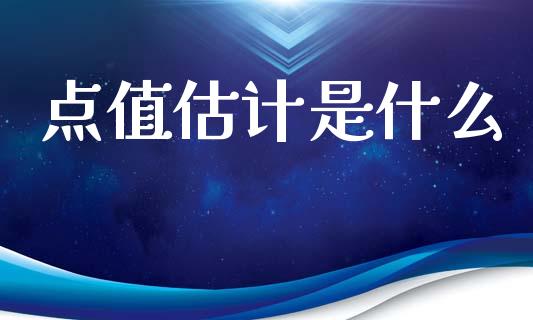 点值估计是什么_https://m.apzhendong.com_全球经济_第1张