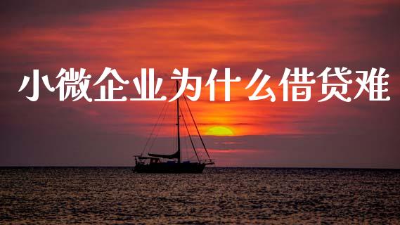 小微企业为什么借贷难_https://m.apzhendong.com_财务分析_第1张