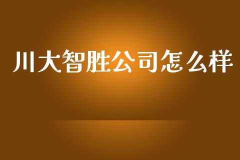 川大智胜公司怎么样_https://m.apzhendong.com_期货行情_第1张