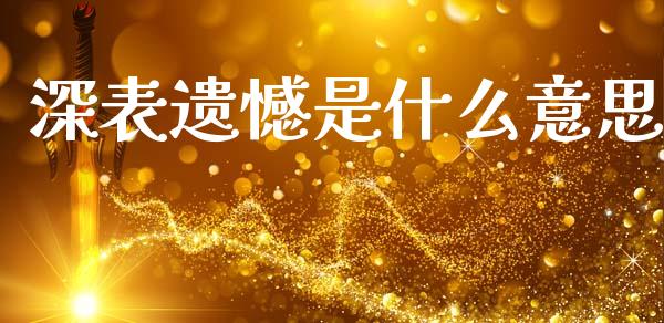 深表遗憾是什么意思_https://m.apzhendong.com_全球经济_第1张