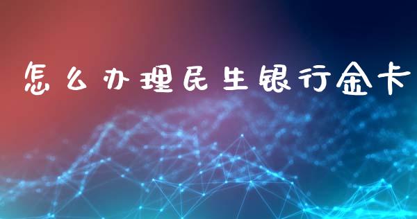 怎么办理民生银行金卡_https://m.apzhendong.com_全球经济_第1张