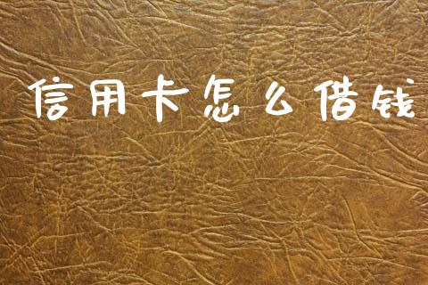 信用卡怎么借钱_https://m.apzhendong.com_财经资讯_第1张