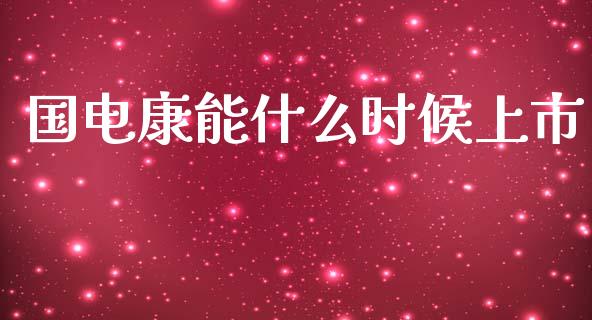 国电康能什么时候上市_https://m.apzhendong.com_全球经济_第1张