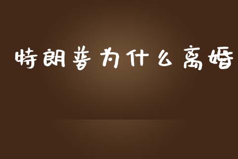 特朗普为什么离婚_https://m.apzhendong.com_财务分析_第1张