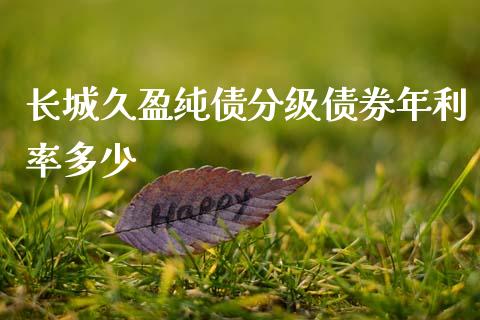 长城久盈纯债分级债券年利率多少_https://m.apzhendong.com_财经资讯_第1张