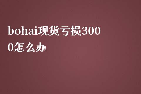 bohai现货亏损3000怎么办_https://m.apzhendong.com_财经资讯_第1张