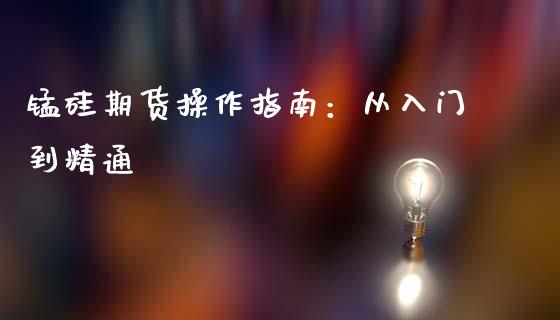 锰硅期货操作指南：从入门到精通_https://m.apzhendong.com_财经资讯_第1张