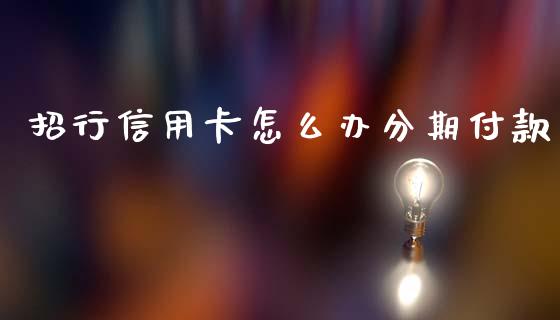 招行信用卡怎么办分期付款_https://m.apzhendong.com_财务分析_第1张