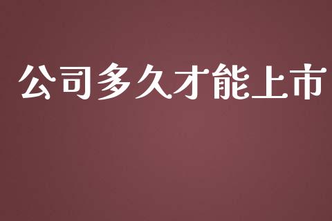 公司多久才能上市_https://m.apzhendong.com_财经资讯_第1张