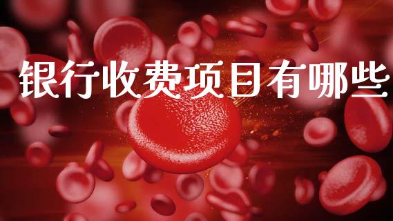 银行收费项目有哪些_https://m.apzhendong.com_全球经济_第1张