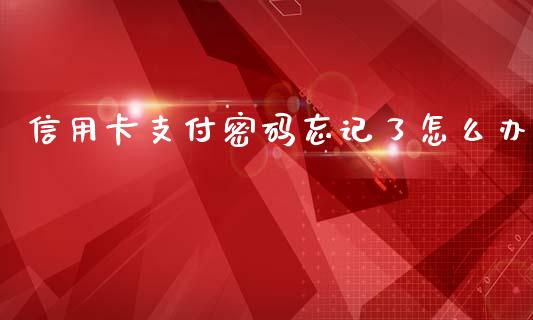 信用卡支付密码忘记了怎么办_https://m.apzhendong.com_财经资讯_第1张