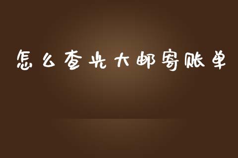怎么查光大邮寄账单_https://m.apzhendong.com_财经资讯_第1张