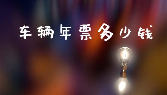 车辆年票多少钱_https://m.apzhendong.com_财务分析_第1张