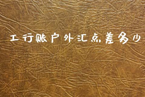 工行账户外汇点差多少_https://m.apzhendong.com_财务分析_第1张
