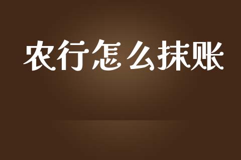 农行怎么抹账_https://m.apzhendong.com_期货行情_第1张