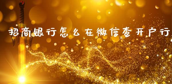 招商银行怎么在微信查开户行_https://m.apzhendong.com_期货行情_第1张