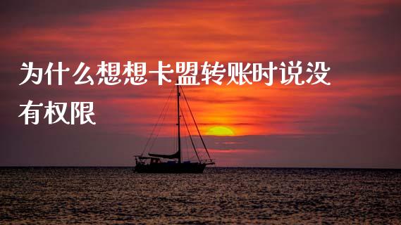 为什么想想卡盟转账时说没有权限_https://m.apzhendong.com_财务分析_第1张