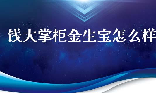 钱大掌柜金生宝怎么样_https://m.apzhendong.com_财务分析_第1张