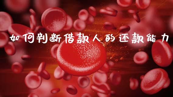 如何判断借款人的还款能力_https://m.apzhendong.com_财经资讯_第1张