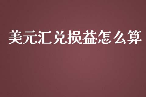 美元汇兑损益怎么算_https://m.apzhendong.com_全球经济_第1张