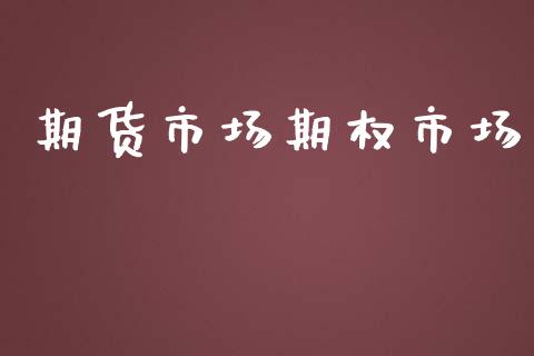 期货市场期权市场_https://m.apzhendong.com_全球经济_第1张