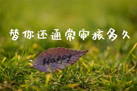 替你还通常审核多久_https://m.apzhendong.com_财经资讯_第1张