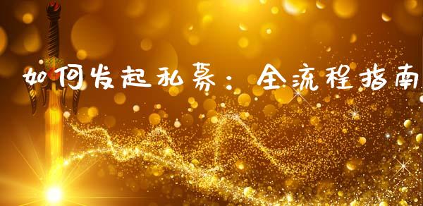 如何发起私募：全流程指南_https://m.apzhendong.com_全球经济_第1张